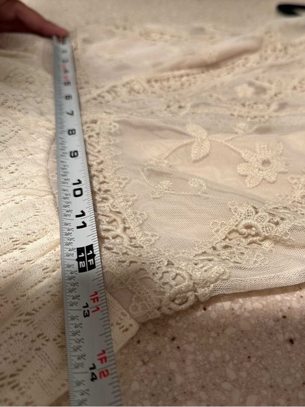 Free People Victoria Ivory Lace Mesh Sheer Sleeveless Mini Dress Lace Size 4 NWT - Picture 13 of 16